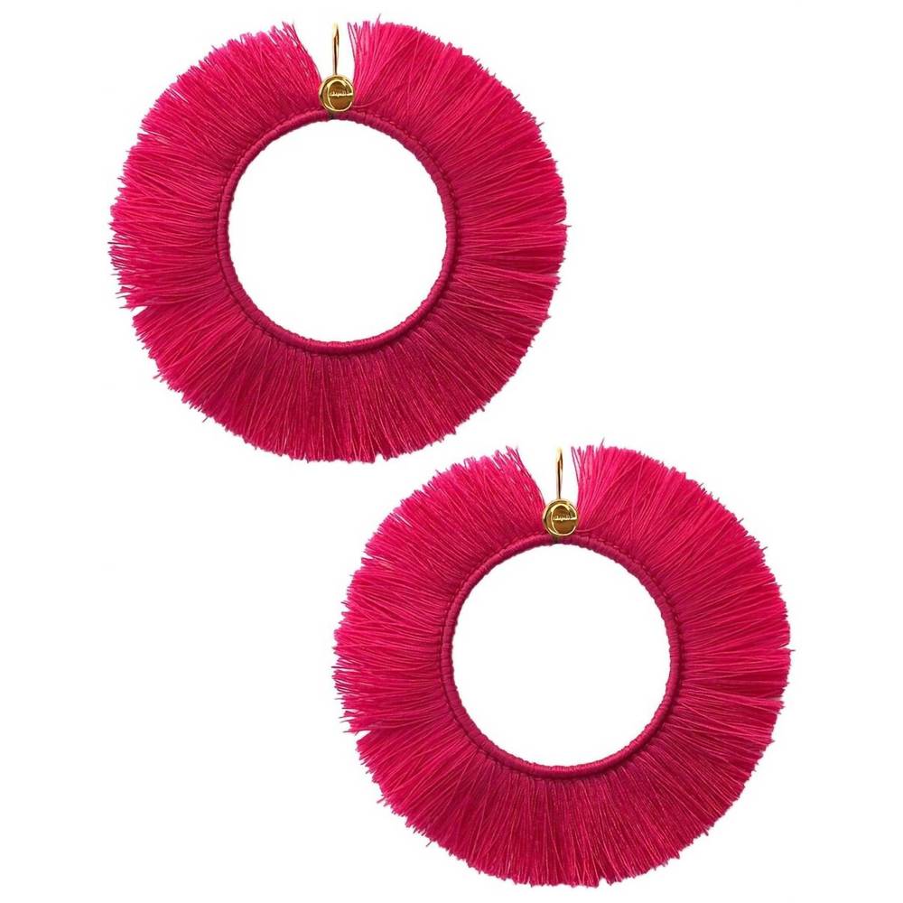 NEW ERIKA PEÑA women's carmen earrings in fuchsia
